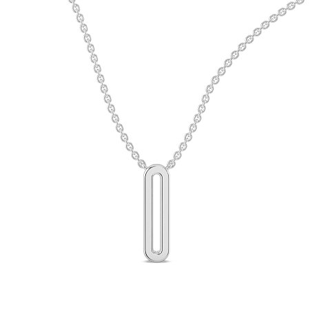 O Eternal Initial Pendant with Lab-Grown Diamonds and Attached Chain 0.10cts