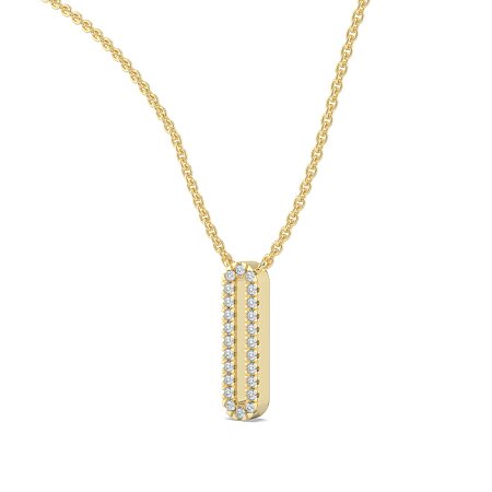 O Eternal Initial Pendant with Lab-Grown Diamonds and Attached Chain 0.10cts