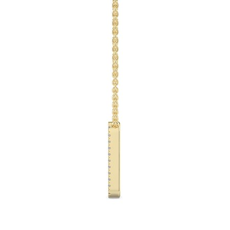 O Eternal Initial Pendant with Lab-Grown Diamonds and Attached Chain 0.10cts
