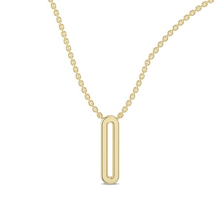 O Eternal Initial Pendant with Lab-Grown Diamonds and Attached Chain 0.10cts