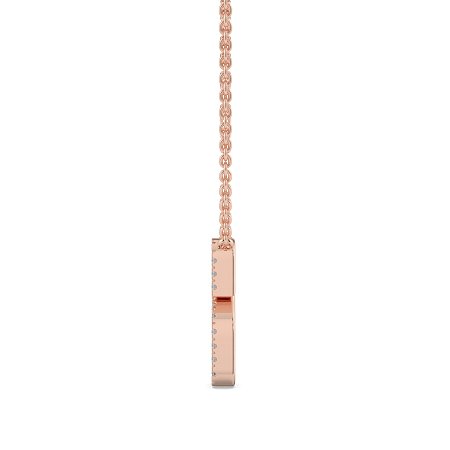S Eternal Initial Pendant with Lab-Grown Diamonds and Attached Chain 0.08cts