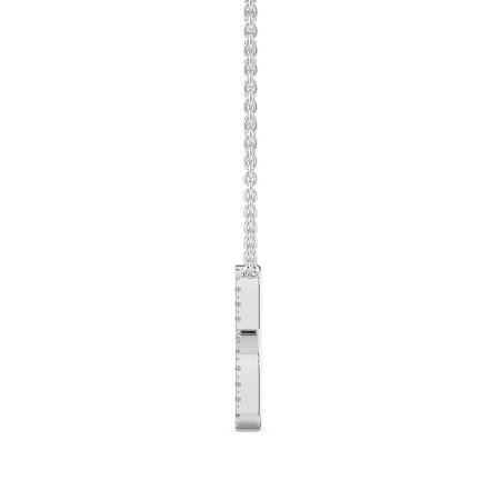 S Eternal Initial Pendant with Lab-Grown Diamonds and Attached Chain 0.08cts