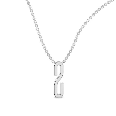 S Eternal Initial Pendant with Lab-Grown Diamonds and Attached Chain 0.08cts