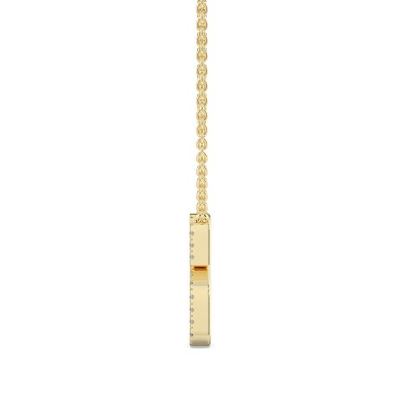 S Eternal Initial Pendant with Lab-Grown Diamonds and Attached Chain 0.08cts