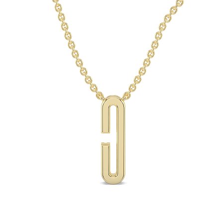 C Eternal Initial Pendant with Lab-Grown Diamonds and Attached Chain 0.09cts