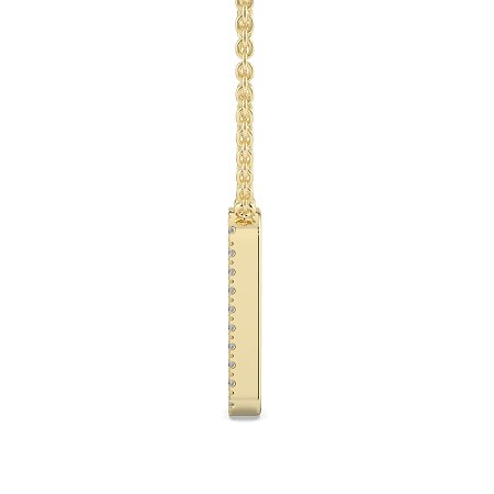 D Eternal Initial Pendant with Lab-Grown Diamonds and Attached Chain 0.09cts