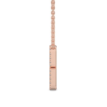G Eternal Initial Pendant with Lab-Grown Diamonds and Attached Chain 0.09cts