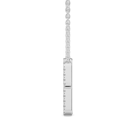 G Eternal Initial Pendant with Lab-Grown Diamonds and Attached Chain 0.09cts