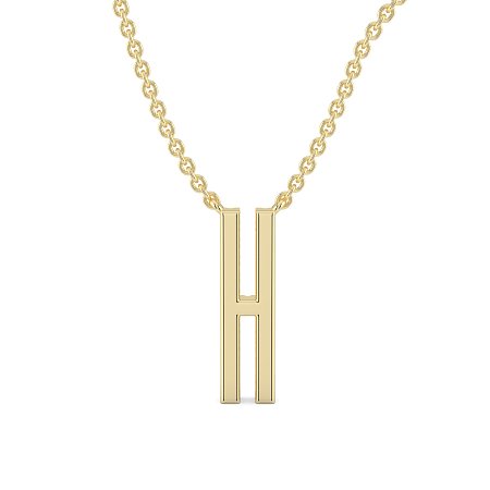 H Eternal Initial Pendant with Lab-Grown Diamonds and Attached Chain 0.09cts