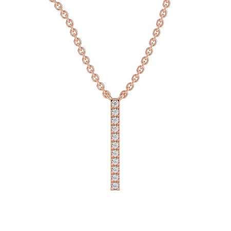 I Eternal Initial Pendant with Lab-Grown Diamonds and Attached Chain 0.05cts