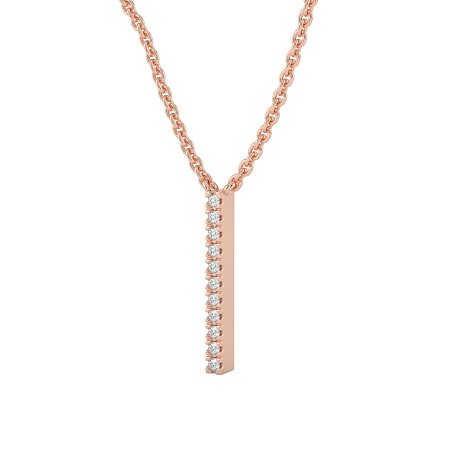 I Eternal Initial Pendant with Lab-Grown Diamonds and Attached Chain 0.05cts
