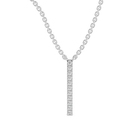 I Eternal Initial Pendant with Lab-Grown Diamonds and Attached Chain 0.05cts