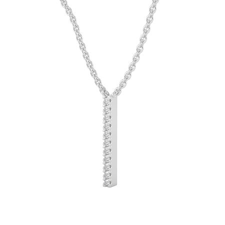 I Eternal Initial Pendant with Lab-Grown Diamonds and Attached Chain 0.05cts