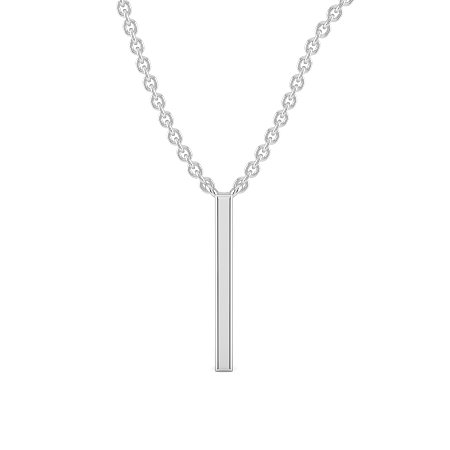 I Eternal Initial Pendant with Lab-Grown Diamonds and Attached Chain 0.05cts