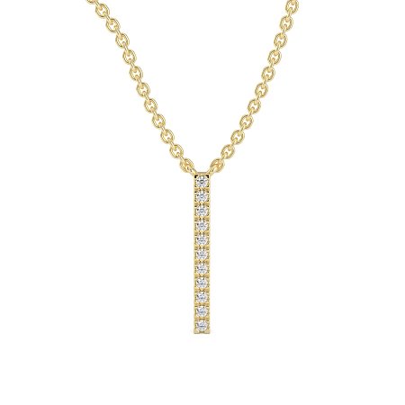 I Eternal Initial Pendant with Lab-Grown Diamonds and Attached Chain 0.05cts