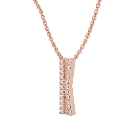 K Eternal Initial Pendant with Lab-Grown Diamonds and Attached Chain 0.09cts