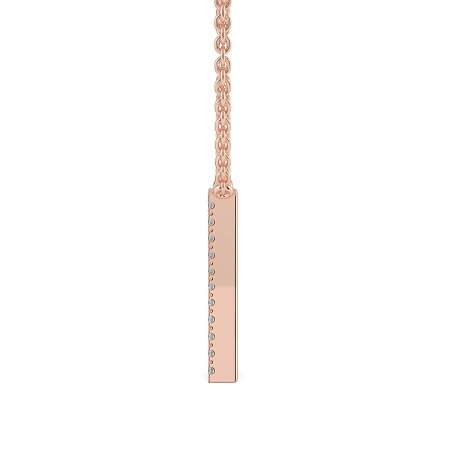 K Eternal Initial Pendant with Lab-Grown Diamonds and Attached Chain 0.09cts