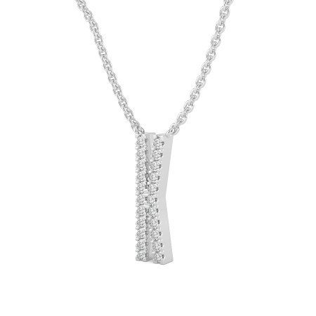 K Eternal Initial Pendant with Lab-Grown Diamonds and Attached Chain 0.09cts