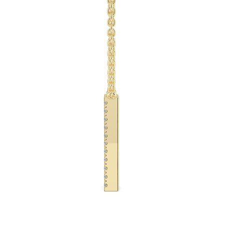 K Eternal Initial Pendant with Lab-Grown Diamonds and Attached Chain 0.09cts