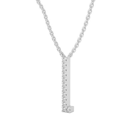 L Eternal Initial Pendant with Lab-Grown Diamonds and Attached Chain 0.05cts
