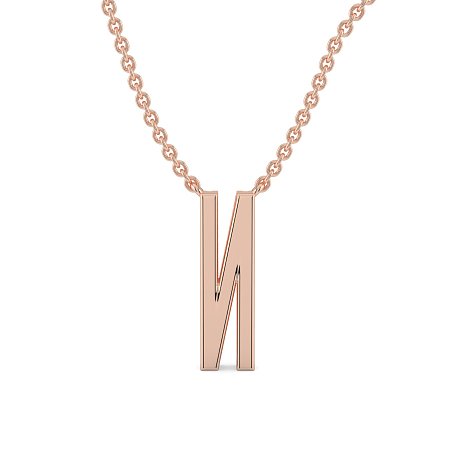 N Eternal Initial Pendant with Lab-Grown Diamonds and Attached Chain 0.12cts