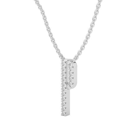 P Eternal Initial Pendant with Lab-Grown Diamonds and Attached Chain 0.07cts