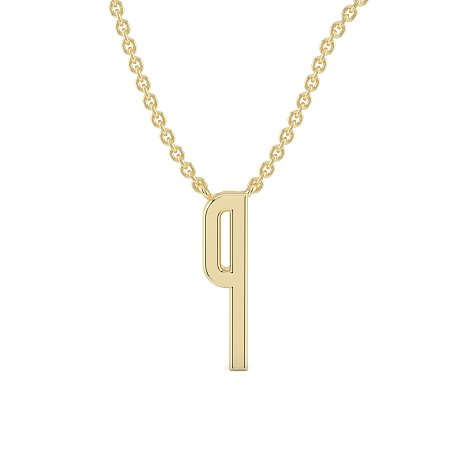 P Eternal Initial Pendant with Lab-Grown Diamonds and Attached Chain 0.07cts