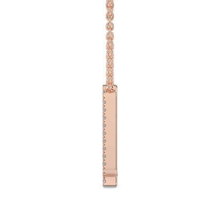 Q Eternal Initial Pendant with Lab-Grown Diamonds and Attached Chain 0.10cts