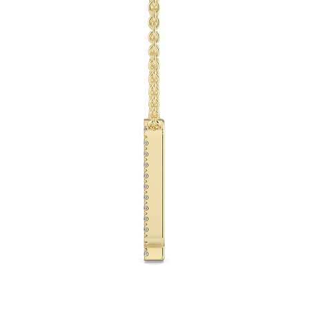 Q Eternal Initial Pendant with Lab-Grown Diamonds and Attached Chain 0.10cts