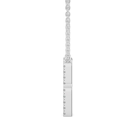 R Eternal Initial Pendant with Lab-Grown Diamonds and Attached Chain 0.09cts
