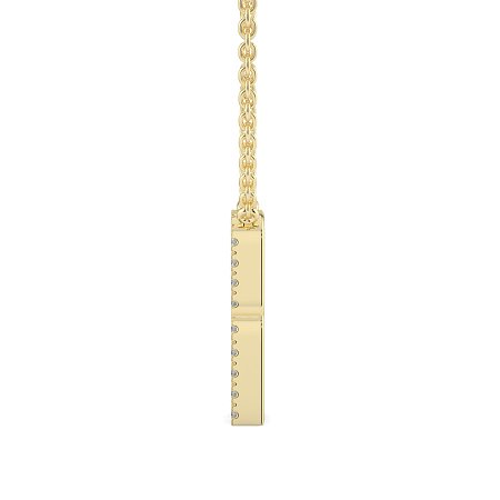 R Eternal Initial Pendant with Lab-Grown Diamonds and Attached Chain 0.09cts