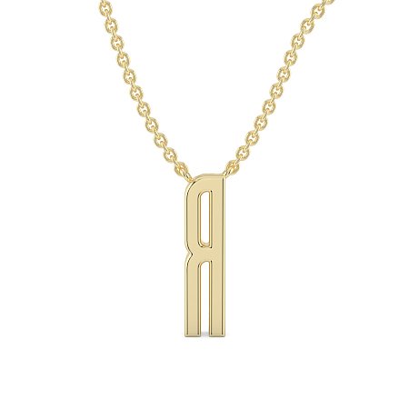 R Eternal Initial Pendant with Lab-Grown Diamonds and Attached Chain 0.09cts