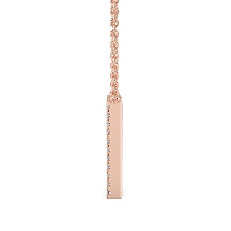 W Eternal Initial Pendant with Lab-Grown Diamonds and Attached Chain 0.16cts