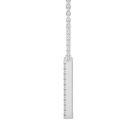 W Eternal Initial Pendant with Lab-Grown Diamonds and Attached Chain 0.16cts