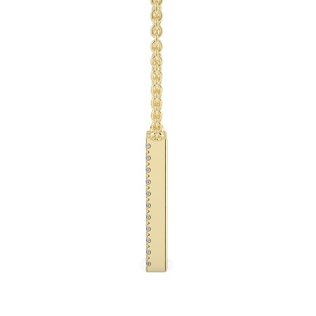 W Eternal Initial Pendant with Lab-Grown Diamonds and Attached Chain 0.16cts