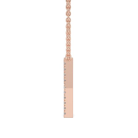 X Eternal Initial Pendant with Lab-Grown Diamonds and Attached Chain 0.08cts