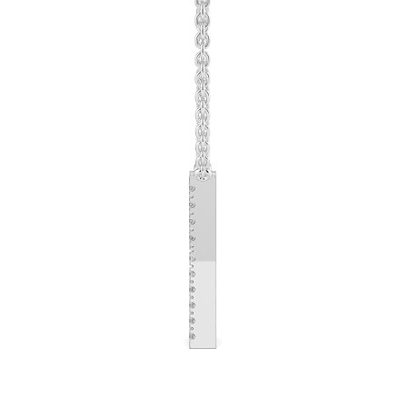 X Eternal Initial Pendant with Lab-Grown Diamonds and Attached Chain 0.08cts