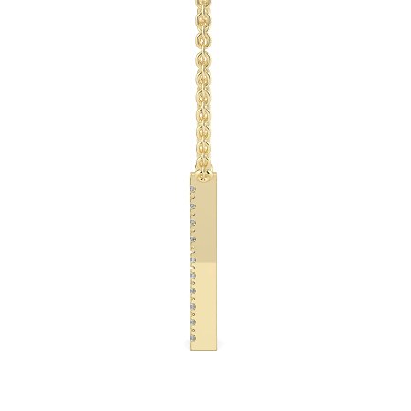 X Eternal Initial Pendant with Lab-Grown Diamonds and Attached Chain 0.08cts