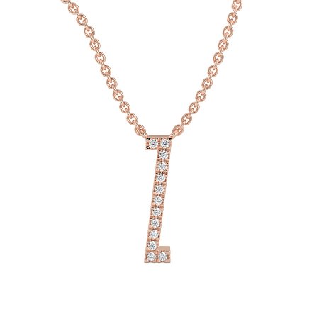 Z Eternal Initial Pendant with Lab-Grown Diamonds and Attached Chain 0.06cts