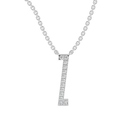 Z Eternal Initial Pendant with Lab-Grown Diamonds and Attached Chain 0.06cts