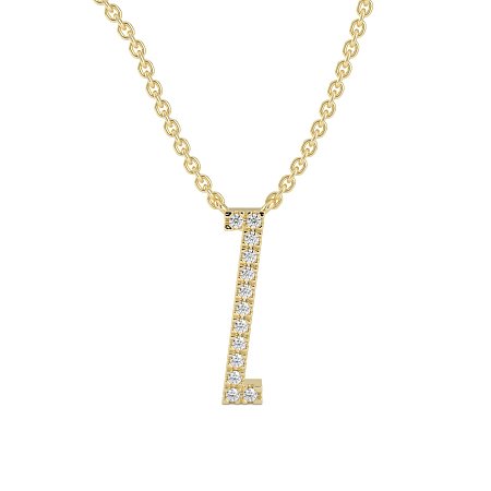 Z Eternal Initial Pendant with Lab-Grown Diamonds and Attached Chain 0.06cts