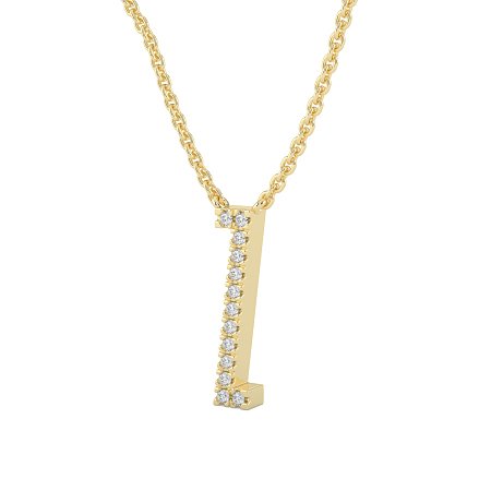 Z Eternal Initial Pendant with Lab-Grown Diamonds and Attached Chain 0.06cts