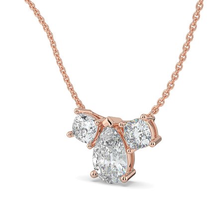 Trilogy Pendant with attached chain