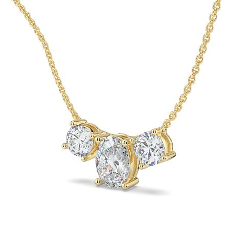 Trilogy Pendant with attached chain