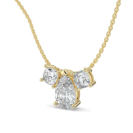 Trilogy Pendant with attached chain
