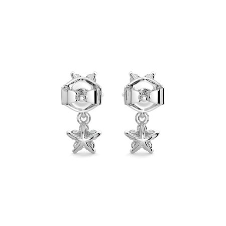 Earring Studs with Natural Diamonds 0.18cts Total Weight