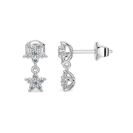 Earring Studs with Natural Diamonds 0.18cts Total Weight