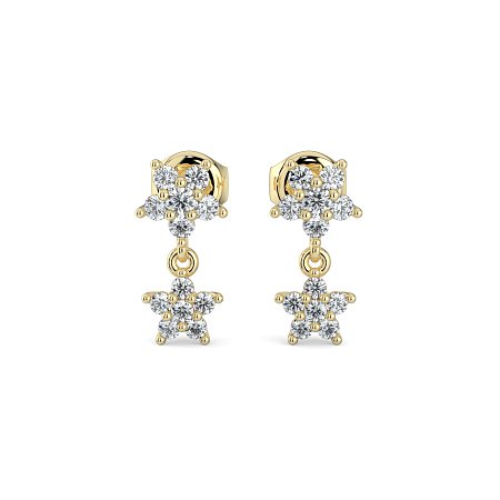 Earring Studs with Natural Diamonds 0.18cts Total Weight