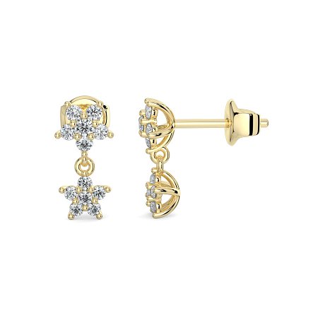 Earring Studs with Natural Diamonds 0.18cts Total Weight