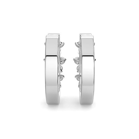 Earring Huggies with Natural Diamonds 0.30cts Total Weight